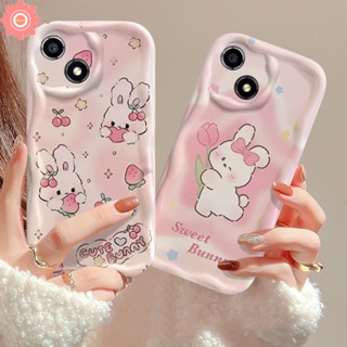 เคสโทรศัพท์มือถือนิ่ม ขอบโค้ง ลายกระต่าย ดอกทิวลิป 3D สําหรับ Samsung A12 A04s A24 A14 A54 A52 A32 A20 A13 A31 A11 A30 A02s A33 A34 A10s A03 A52s A03s A50 A20s A04 A23 A51 A04E A53 A21s A50s