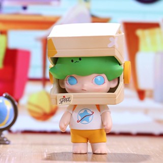 ตุ๊กตาฟิกเกอร์ My Mystery Box Pop Mart Space Travel Series Meow Star Spaceman สร้างสรรค์ สําหรับตกแต่งบ้าน