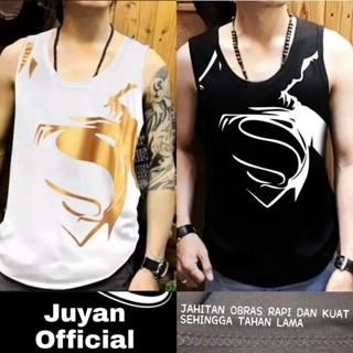 เสื้อกล้าม พิมพ์ลาย สไตล์ซูเปอร์แมน แฟชั่นฤดูร้อน สําหรับผู้ชาย