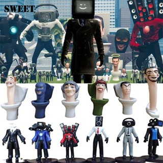 12 ชิ้น ชุดตุ๊กตาฟิกเกอร์ Skibidi Toilet Action Figure Game ของเล่นสําหรับเด็ก 12 ชิ้น