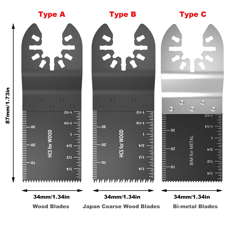 ใบเลื่อยสั่น 10 20 34 45 65 88 มม. อุปกรณ์เสริม สําหรับไม้ โลหะ PVC 1 ชิ้น - รูปที่ 7