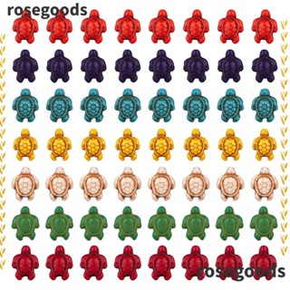 Rosegoods1 ลูกปัดเทอร์ควอยซ์ รูปเต่าทะเล สุ่มสี สําหรับทําเครื่องประดับ ต่างหู 115 ชิ้น