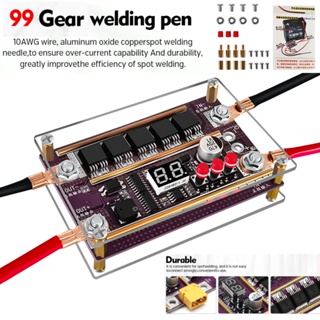 【Box】ชุดบอร์ดควบคุมจุดเชื่อม 99 เกียร์ ปรับได้ DIY สําหรับเชื่อมแบตเตอรี่ 18650