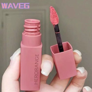 คลื่น (ขายส่ง) Herorange Matte Lipstick ลิปสติก Soft Velvety Waterproof Red Shell Hazy เผย Son58 Herorange®