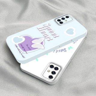 เคสโทรศัพท์มือถือ PC แข็ง ปิดด้านหลัง ลายผีเสื้อ สไตล์เกาหลี สําหรับ Samsung Galaxy A51 M40S A52 A53 A13 A04S A12 A12s A11 A04 A02 A02S A03