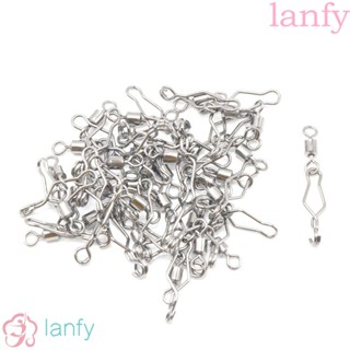 Lanfy ตัวเชื่อมต่อหมุนปลา 8 รูปทรง หมุนได้ ไม่จํากัดการล็อค แข็งแรง เปลี่ยนเร็ว สําหรับตกปลา 20 ชิ้น