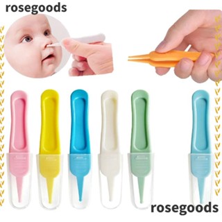 Rosegoods1 คลิปหนีบบูเกอร์ พลาสติก ทรงกลม ปลอดภัย 6 สี สําหรับทําความสะอาดเด็กทารก 10 ชิ้น