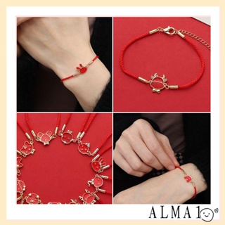 Alma สายสตริง สีแดง ลายราศี 12 ราศี สําหรับนักเรียน