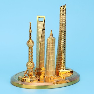 Yohio Shanghai Building Collection Model Oriental Pearl Tower Global Financial Center ของที่ระลึก