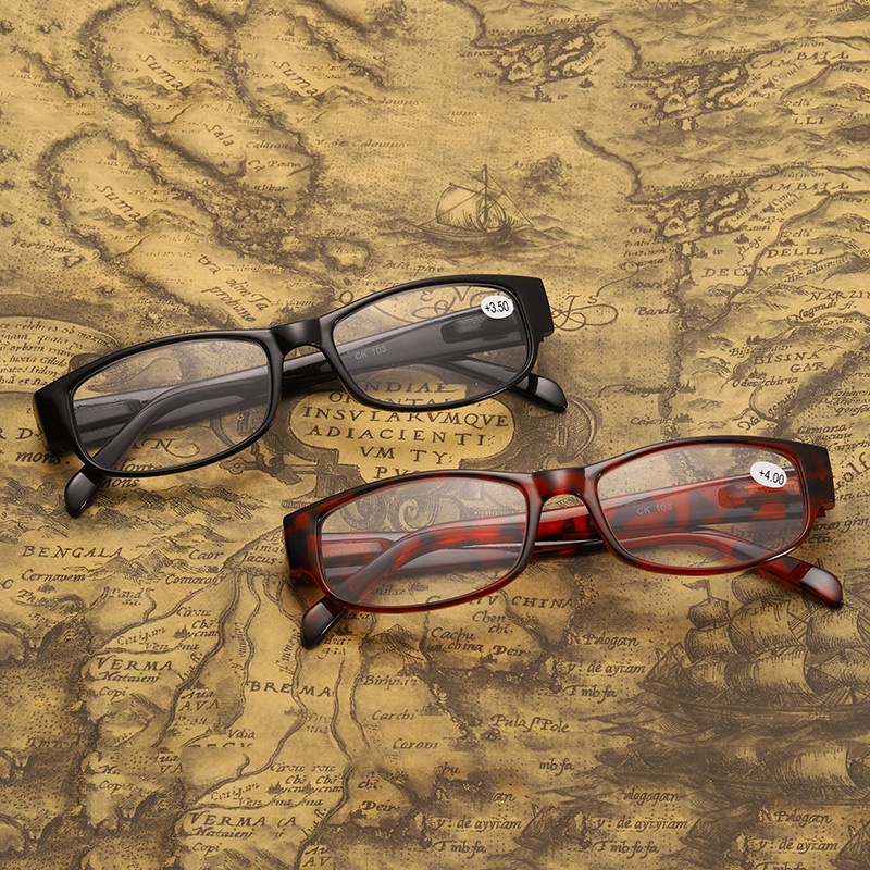 CK103 1 PC TR Squared กรอบสายตายาวฤดูใบไม้ผลิบานพับชายหญิง Unisex Corrective แว่นตา FDA 1.0 1.5 2.0 