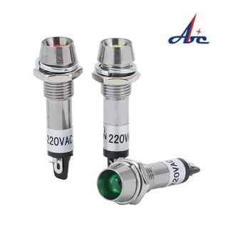 ส่งไว 🚌LED 8 มม.ไฟแสดงสถานะกันน้ำ ไฟสัญญาณ LED นูนโคมไฟ XD8-1 5 สี 12V 24V 220V