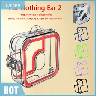 [Laicee.th] เคสหูฟัง พร้อมแหวนซิลิโคน 5 คู่ สําหรับ Nothing Ear 2