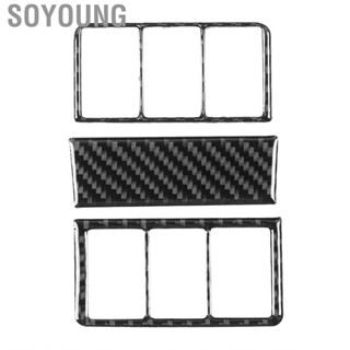 Soyoung Headlight Switch Cover  Carbon Fiber Frame Classic Auto Parts Fit for Honda CR‑V 2016‑2019