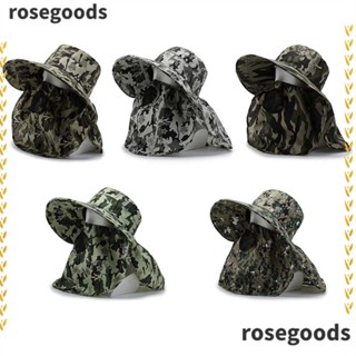 Rosegoods1 หมวกบักเก็ต ป้องกันแดด ปีกกว้าง สําหรับผู้ชาย