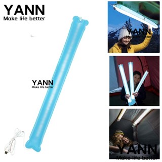 Yann1 โคมไฟตั้งแคมป์ LED พับได้ พลังงาน USB เป่าลม อุปกรณ์ตั้งแคมป์ แบบพกพา หรี่แสงได้ PVC อุปกรณ์ตั้งแคมป์กลางแจ้ง เต็นท์ โคมไฟเดินทาง