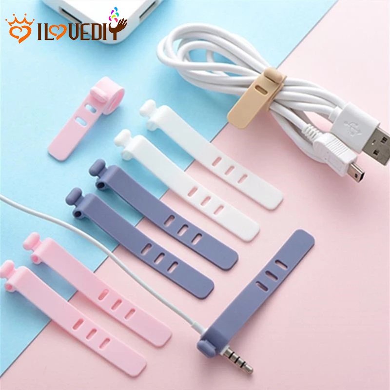 [ขายดี] อุปกรณ์คลิปซิลิโคน สําหรับจัดเก็บสายเคเบิ้ล สายชาร์จ USB