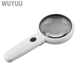 Wuyuu Lighted Magnifying Glass  UV Light Hand?Held  Powered 5X 12X Magnifie