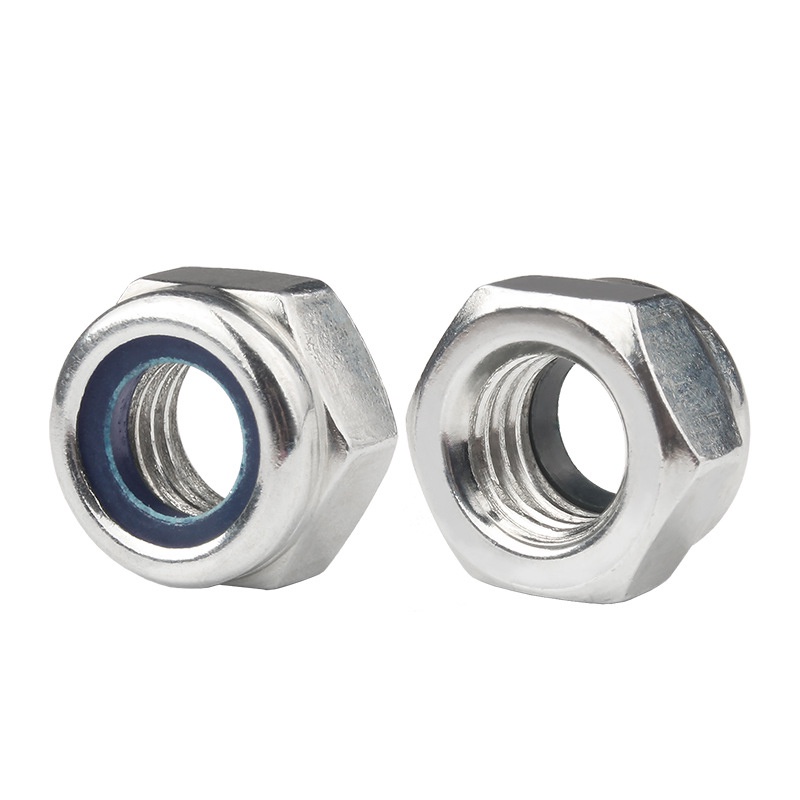304 สแตนเลสสตีล Self-Locking Hex ล็อคสกรู Anti-Loosening Nut Anti-Backout Anti-Slip Nuts M2 M2.5 M3 M4 M5 M6 M8 M10 M12 M14 M16