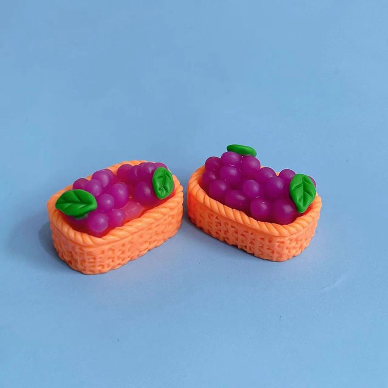 [3 #] Jibbitz Crocs สติกเกอร์เรซิ่น รูปตะกร้าผลไม้จําลอง สามมิติ อุปกรณ์เสริม สําหรับตกแต่งตู้เย็น diy SC