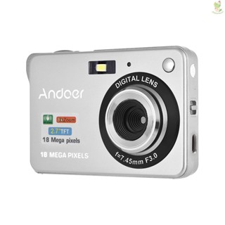 Andoer กล้องบันทึกวิดีโอดิจิทัล 18M 720P HD พร้อมแบตเตอรี่ชาร์จได้ 2 ชิ้น ซูมได้ 8X A Came-8.9