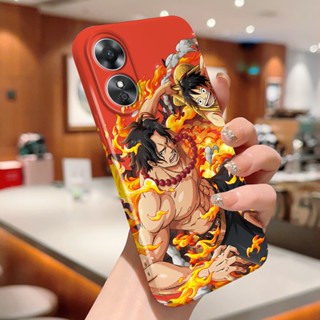 เคสโทรศัพท์มือถือแบบแข็ง กันกระแทก กันรอยกล้อง ลายการ์ตูนลูฟี่ Zoro Ace สําหรับ OPPO Reno4 Z 8T 7Z 8Z 7SE 4 Lite 5 Lite 7 Lite 8 Lite 5F