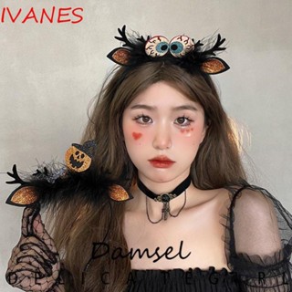 Ivanes ที่คาดผม ผ้ากํามะหยี่ขนนิ่ม รูปค้างคาว แมงมุม สน โบ สไตล์เกาหลี สําหรับผู้หญิง