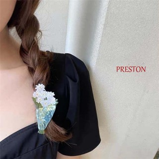 Preston กิ๊บติดผม ผู้หญิง สุภาพสตรี หรูหรา อะซิเตท เดซี่ ช่อมะนาว ปิ่นปักผม เครื่องประดับผม