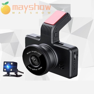 Mayshow Dash Cam กล้องบันทึกวิดีโอ DVR มุมกว้าง เซนเซอร์ G ด้านหน้า และด้านหลัง สําหรับรถยนต์