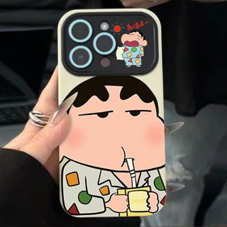 เคสโทรศัพท์มือถือ ซิลิโคนนิ่ม ลายการ์ตูนชินจัง ขนาดใหญ่ สําหรับ Iphone 14promax 13pro 12 11 7p WK0U