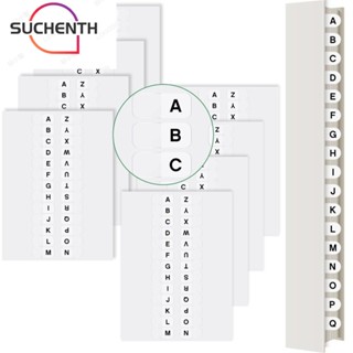 Suchenth กระดาษโน้ตบุ๊ก มีกาวในตัว ลายตัวอักษร A-Z สีขาว 208 ชิ้น