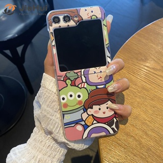 Jiehui เคสโทรศัพท์มือถือ PC ลายหมีพูห์ สีขาว สําหรับ Samsung Z Flip5