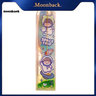 &lt;moonback&gt; ไม้บรรทัดพลาสติก แบบพกพา สําหรับเด็ก ที่คั่นหนังสือ ไม้บรรทัดทรายดูด อเนกประสงค์