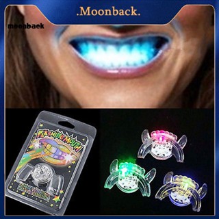 &lt;moonback&gt; อุปกรณ์ประกอบฉากฟัน สําหรับเด็ก กระพริบไฟ LED ฟันเรืองแสง ปาร์ตี้ฮาโลวีน ปลอดภัย