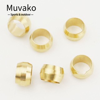 Muvako ปลอกปลอกปลอกโลหะ ทองเหลือง สีเหลือง 6 มม.