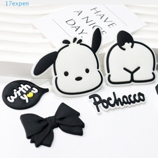 Expen แผ่นแพทช์พวงกุญแจ รูปตุ๊กตา Pochacco 3D DIY สําหรับทําเครื่องประดับ กิ๊บติดผม พวงกุญแจ งานฝีมือ 5 ชิ้น