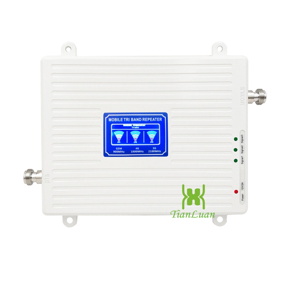 อุปกรณ์ขยายสัญญาณเครือข่ายโทรศัพท์มือถือ Tri Band 3 1 8 3G 4G LTE 2100MHz HSPA+ W-CDMA UMTS 2G GSM 900MHz DCS 1800MHz B8 B1 B3 ราคา ถูกที่สุด ดีลบีเคเค แกลเลอรีภาพที่ 2