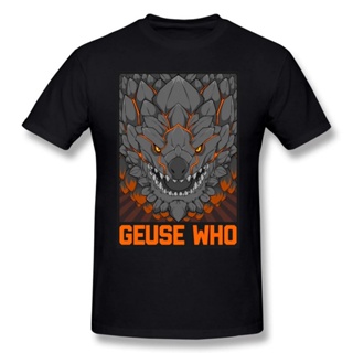 [S-5XL] เสื้อยืดครอป เสื้อยืดผ้าฝ้าย 100% พิมพ์ลาย Monster Hunter Monster Geuse Who โอเวอร์ไซซ์ โอเวอร์ไซซ์ ของ