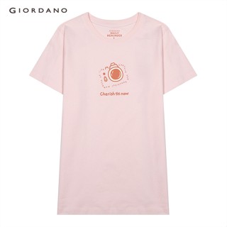 GIORDANO เสื้อยืดผู้หญิงแขนสั้น Womens Cotton T-Shirt 05393211