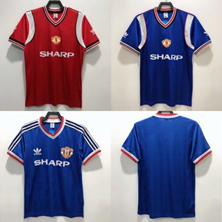 เสื้อกีฬาแขนสั้น ลายทีมชาติฟุตบอล Manchester United 1985-88 ชุดเยือน สไตล์วินเทจ ไซซ์ S-XXL