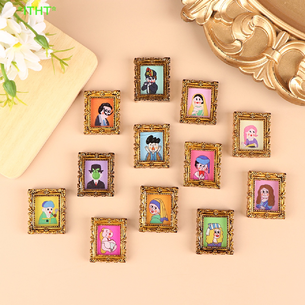 Itht> ใหม่ บ้านตุ๊กตาจิ๋ว 1:12 DIY สําหรับตกแต่งบ้านตุ๊กตา 2 ชิ้น