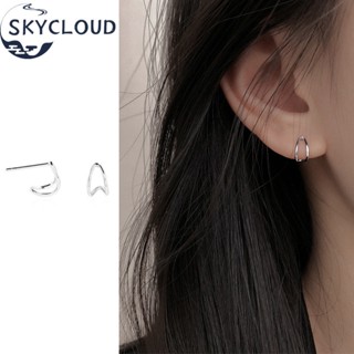 Skycloud ต่างหูสตั๊ด เงิน S925 จี้รูปก้อนเมฆ เรียบง่าย หรูหรา เครื่องประดับ สําหรับผู้หญิง ออกเดท ช้อปปิ้ง ทุกวัน