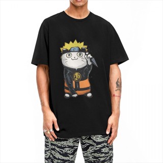 T-shirt เสื้อยืดแขนสั้น คอกลม ผ้าฝ้าย 100% พิมพ์ลายการ์ตูนนารูโตะ Bandai Welcome สําหรับผู้ชาย S-5XL