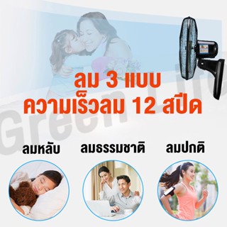 อุปกรณ์พัดลม  พัดลมติดผนัง16นิ้ว ส่ายหัวได้ ลมแรง มีรีโมทควบคุมระยะไกล พัดลมไฟฟ้า พัดลมผนัง พัดลมติดผนังรีโมท16นิ้ว