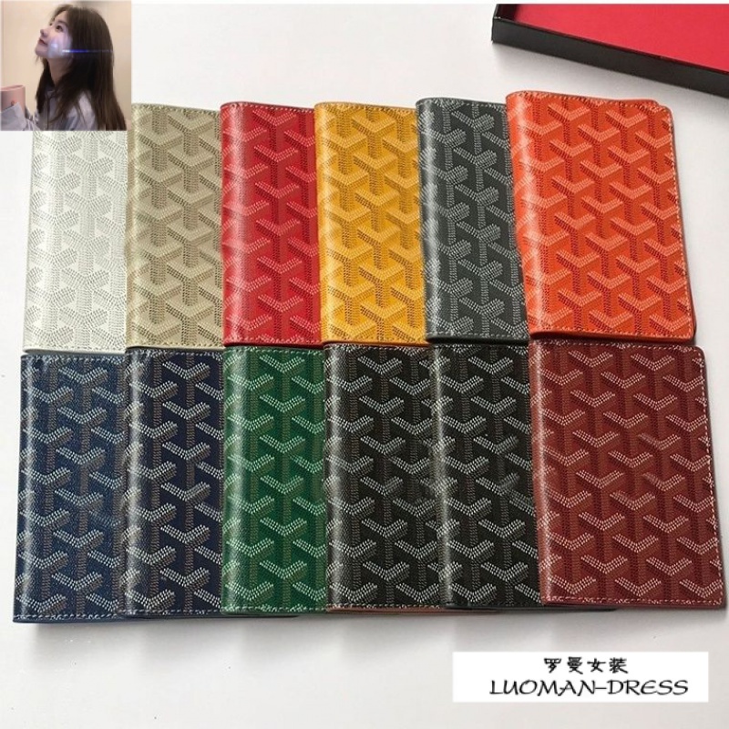 Goyard goyard goyard Dog Tooth Passport Holder Multifunctional Document Card Holder เปลี ่ ยนแฟชั ่ 