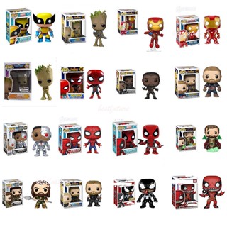 ฟิกเกอร์ Funko Pop Marvel Avengers 4 Captain America Iron Man Spider Man Thor Thanos สําหรับตกแต่งบ้าน