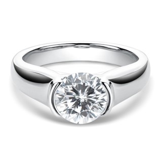 Moissanite Diamond Solitaire Wedding Ring แหวนแต่งงาน ประดับเพชรโมอิส 2ct