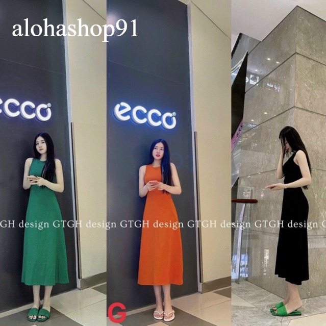 แม็กซี่เดรสยาวสามรู (ผ้าวูล) GG alohashop91