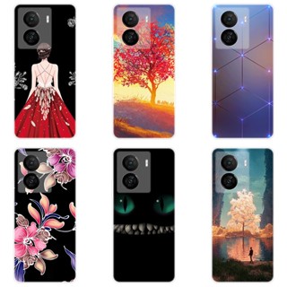 เคสซิลิโคน TPU สำหรับ Vivo IQOO Z7X Z7 5G เคส ซิลิโคนนิ่ม ดอกไม้