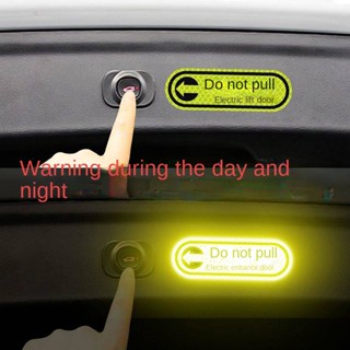 Electric Tailgate Stickers Warning Label Do Not Pull Bumper Stickers Electric Overhead Door Reflective Tips Creative Car Stickers Bumper Stickers Paper car reflective sticker Car exterior decoration