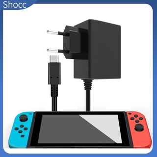 Shocc อะแดปเตอร์ชาร์จ 15v 2.6a ปลั๊ก EU UK US สําหรับ Switch Lite Oled